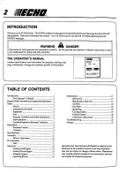 Preview for 2 page of Echo PB-210 Operator'S Manual