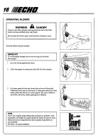 Preview for 16 page of Echo PB-210 Operator'S Manual