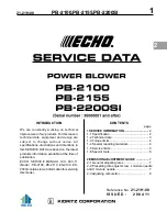 Предварительный просмотр 1 страницы Echo PB-2100 Service Data