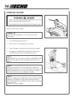 Preview for 14 page of Echo PB-2400 Operator'S Manual