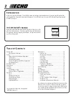 Preview for 2 page of Echo PB-250 Operator'S Manual