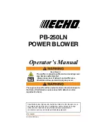 Preview for 1 page of Echo PB-250LN Operator'S Manual