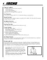 Preview for 4 page of Echo PB-251 - 11-09 Operator'S Manual