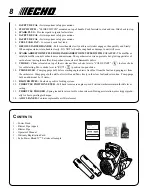 Предварительный просмотр 8 страницы Echo PB-251 - 11-09 Operator'S Manual