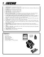 Предварительный просмотр 8 страницы Echo PB-255 Operator'S Manual