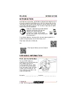 Preview for 3 page of Echo PB-255LN Operator'S Manual