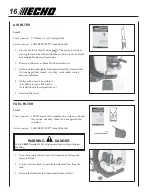 Предварительный просмотр 16 страницы Echo PB-260L Operator'S Manual