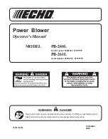 Preview for 1 page of Echo PB-261L Operator'S Manual