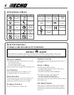 Preview for 4 page of Echo PB-261L Operator'S Manual