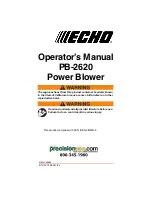 Preview for 1 page of Echo PB-2620 Operator'S Manual