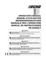 Echo PB-265ESLT Operator'S Manual предпросмотр