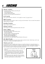 Preview for 4 page of Echo PB-410 Operator'S Manual