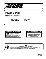 Echo PB-411 Operator'S Manual preview