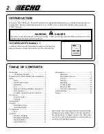 Preview for 2 page of Echo PB-411 Operator'S Manual