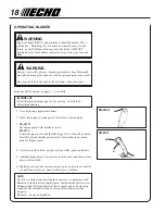 Preview for 18 page of Echo PB-413H - 01-09 Operator'S Manual