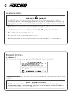 Preview for 6 page of Echo PB-413H - 06-06 Operator'S Manual