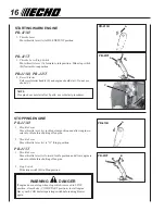 Preview for 16 page of Echo PB-413H Operator'S Manual