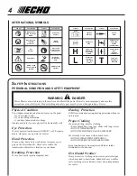 Предварительный просмотр 4 страницы Echo PB-460LN Operator'S Manual