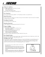 Preview for 4 page of Echo PB-461LN Operator'S Manual