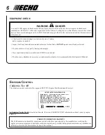 Preview for 6 page of Echo PB-461LN Operator'S Manual