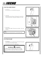 Предварительный просмотр 12 страницы Echo PB-461LN Operator'S Manual