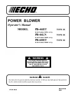 Echo PB-46HT Operator'S Manual preview