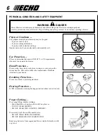 Предварительный просмотр 6 страницы Echo PB-46HT Operator'S Manual