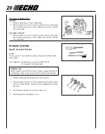 Preview for 20 page of Echo PB-46HT Operator'S Manual