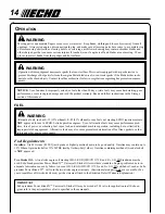 Preview for 14 page of Echo PB-500H Operator'S Manual