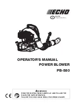 Preview for 3 page of Echo PB-580 Operator'S Manual