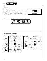 Preview for 4 page of Echo PB-600 Operator'S Manual