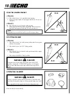 Предварительный просмотр 18 страницы Echo PB-600 Operator'S Manual