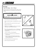 Предварительный просмотр 26 страницы Echo PB-600 Operator'S Manual