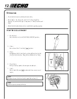 Предварительный просмотр 12 страницы Echo PB-602 Operator'S Manual