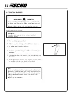 Preview for 14 page of Echo PB-602 Operator'S Manual