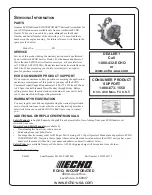 Предварительный просмотр 24 страницы Echo PB-603 Operator'S Manual