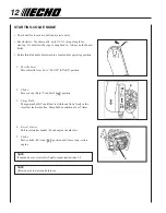 Preview for 12 page of Echo PB-610 Operator'S Manual