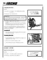 Preview for 18 page of Echo PB-620H Operator'S Manual