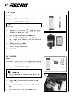 Preview for 16 page of Echo PB-620ST Operator'S Manual