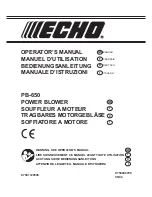 Preview for 1 page of Echo PB-650 Operator'S Manual