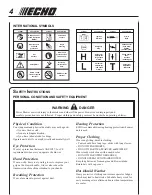 Предварительный просмотр 4 страницы Echo PB-650H Operator'S Manual