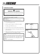 Preview for 16 page of Echo PB-650H Operator'S Manual