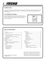 Предварительный просмотр 2 страницы Echo PB-651H Operator'S Manual