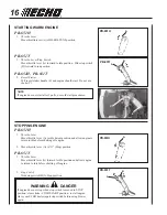 Предварительный просмотр 16 страницы Echo PB-651H Operator'S Manual