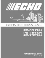 Echo PB-651T/H Service Manual preview