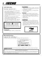 Preview for 6 page of Echo PB-750 Operator'S Manual