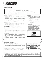 Preview for 6 page of Echo PB-750H Operator'S Manual