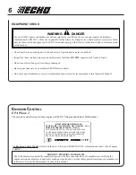 Предварительный просмотр 6 страницы Echo PB-755H Operator'S Manual