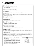 Предварительный просмотр 4 страницы Echo PB-755T Operator'S Manual