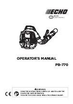 Preview for 3 page of Echo PB-7700 Operator'S Manual